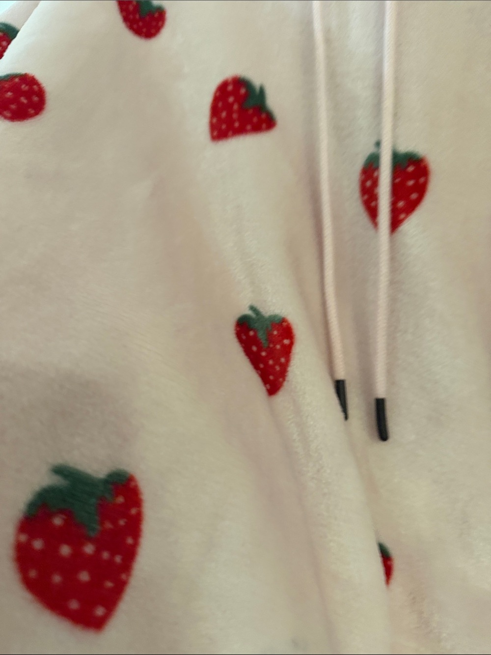 Soft Pink Strawberry Hoodie Sweater - Women - Picture 4 of 4